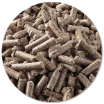 Miniature produit conditionné avec les ensacheuses Concetti : pellets de bois